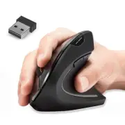 2.4G Wireless Vertical Ergonomic Optical Mouse USB receiver Mouse Pad f PC