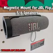 Magnetic Mount for JBL Flip 5/6 Speakers, Black PETG Holder 3D Printed