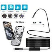 Endoscope Camera Car Endoscopic Waterproof 8 LED Borescope Inspection For iPhone