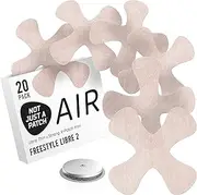 Not Just A Patch Freestyle Libre 2 Covers (20 Pack) - Thin, Strong and Light, Ultra-Long 14 Day Adhesion - Durable Lingo CGM & Libre 2 Sensor & Protector Patches - Air X-Mini Beige