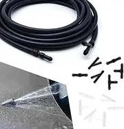 awlbed 13 PCS Car Windshield Washer Hose Kit, 1 PC 13.12Ft Rubber Hose, 4 PCS T Hose Connectors, 4 PCS I Connectors, 4 PCS Y Retainers, Universal Vehicle Wash Accessories for SUV Truck (Black)