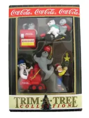 Coca-Cola Trim A Tree Collection Coke Christmas Ornaments VTG 1999 NIB B5