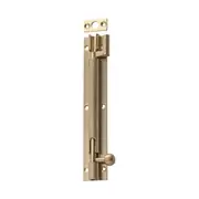 6678 Barrel Bolt Offset Satin Brass L150xW25mm
