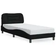 Bed Frame with LED Lights Black 90x190 cm Fabric