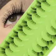 3D Wispy False Eyelashes Natural Look Clear Band Fake Eyelashes