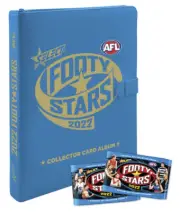 2022 AFL SELECT FOOTY STARS VINYL ALBUM BINDER 25 Pages + 2 SEALED PACKS