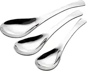 FELTECHELECTR Set of 3 Stainless Steel Spoons Small to Large Sizes Modern Comfortable Design Dishwasher Safe for Easy Cleaning for Home or Office