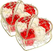 2 Boxes Soap Rose Valentines Day Accessories Rose Soap Bar Women Day Decor Bath Soaps Decorations Woman Bathroom Decor Bath Flower Soap Flower