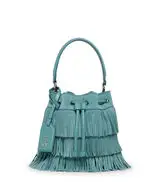RAE FRINGE MINI BUCKET BAG in CACTUS for Women