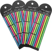 LALAFINA Fluorescent Reading Strips Tabs 4 Pack Long Highlighter Strips for Books