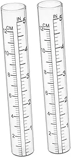 2 Pack Rain Gauge Measure for Yard Garden Outdoor Accurate Glass Replacement Tube Rainfall Instruments