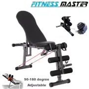 Fitness Master Sit Up Abdominal Crunch Adjustable Flat Incline Bench