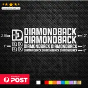 Diamondback Vinyl Decals Stickers Sheet Bike Frame Cycle Cycling Bicycle MTB