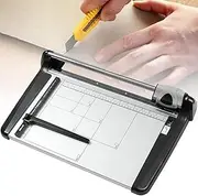 A2/A3/A4 Rotary Paper Trimmer, 15-Sheet Manual Guillotine Paper Cutter with Safety Guard, Heavy Duty Guillotine Paper Trimmer for Plastic Photos, Mobile Phone Film, Photo Paper, Film A4