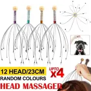 Stress Release Head Neck Scalp 12 Fingers Head Scratcher Body Relax Hair Massage