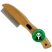 Alcott Bamboo Groom Flea Comb With 77 Rotating Pins For Pets