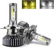 LED Headlight Bulbs,3000K+6500K Double Color LED Headlight Bulbs LED Canbus LED Bulbs for Car 12V 24V Fog Lamps,IP68 Waterproof, Pack of 2