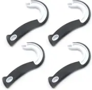 4Pcs Black Manual Can Opener, Stainless Steel & Plastic, Small, 4 Items