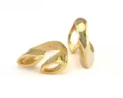 Adjustable Ring Shiny Gold Plated brass (18mm 8US inner size) 2988