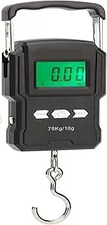 [JAJAJ] Industrial Digital Crane Scale 75kg/10g Hanging Scale, LCD Digital Scale, Electronic Balance Hand Scales For Fishing Luggage Travel Steelyard Weight Libra for Farm,Livestock,Factory,Construction(A22L-