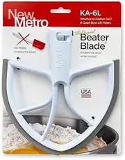 New Metro KA-6L Original Beater Blade Works w/KitchenAid 6 Qt Bowl-Lift Stand Mixers, Grey
