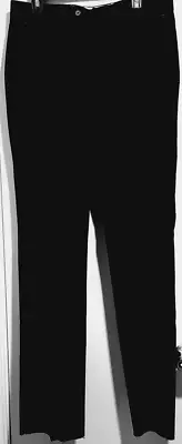 Yves Saint Laurent Men's Black Dress Pants 100% Wool Size 34 Made in France /NEW