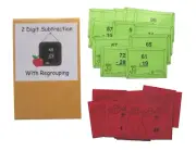 Teacher Made Math Center Learning Resource Game Two-Digit Subtraction Regrouping