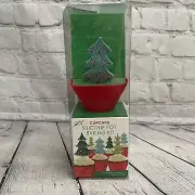 New Festival Christmas Tree Cupcake Silicone Pot Baking Kit Makes 6 2017