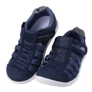 《布布童鞋》日本IFME極簡播洲織藍色中童機能水涼鞋(15~19公分) [ P3G711B
