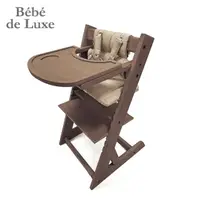 在飛比找momo購物網優惠-【Baby City 娃娃城】高腳木製餐椅+高腳椅座布(2色