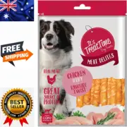 Chicken Jerky and Rawhide Twist Dog Treats 250g FREE SHIPPING*