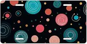 Polka Dot Pattern License Plate Decorative Car Metal Plates Vanity Tag Aluminum Novelty License Plate Car Decoration 6 X 12 Inch