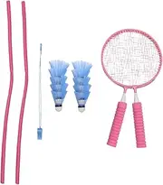 UPKOCH 1 Set Badminton Racket Set with Balls Durable Lightweight Sports for Ages for and Parent Interaction Includes Storage Bag