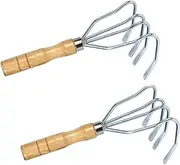 Milisten 2Pcs Ergonomic Handheld Clamming Tool for Digging Clams and Oysters Durable Beach Essentials for Seafood Harvesting
