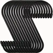 Nisoger 12 Pack 6 Inch Heavy Duty S Hooks, Large S Hooks 6 in 12 pack, Black