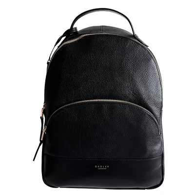 RADLEY Dallington Black Leather Large Zip Round Backpack Bag - New - RRP £259