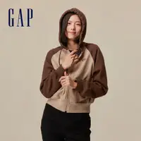 在飛比找蝦皮商城優惠-Gap 女裝 Logo印花連帽外套-奶咖色(756357)