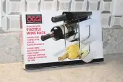 OGGI Stainless Steel 9 Bottle Table Top Wine Rack New In Box