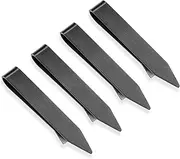 [HAWSON] Tie Clip for Men 4 Pcs & Single (Gold Silver Black Rose Gold Tie Clip), 2.2 Inch Skinny Tie Bar, Matte Brushed Minimalist Design Tie Pin, Secure Hold for Formal Suits, Wedding & Business Gifts