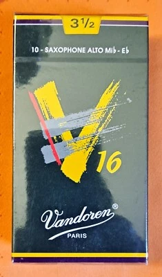 NEW VANDOREN V16 ALTO SAXOPHONE REED, #3.5 BOX of 10