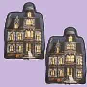 *SET OF 2* Creaky Haunted Mansion Light Up Halloween Pillows *Cynthia Rowley*