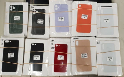LOT Apple iPhone Back Rear Glass Replacement Repair (BIG HOLE) 11 PRO XS SE XR 8