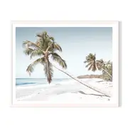 Lean Towards Framed Printed Wall Art - White