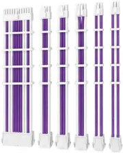 Antec PSU - Sleeved Extension Cable Kit V2 - Purple / White. 24PIN ATX, 4+4 EPS,