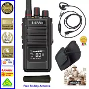 SIERRA 5W 80CH UHF CB Handheld Radio Security Guard Bundle & free Stubby Antenna
