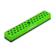 1/4" Hex Bit Organizer with Magnetic Base - 43 Hole Bit Organizer with Green