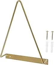 KONTONTY Iron Vinyl Record Holder Wall Mount Triangular Shape Storage Rack for Home Office