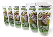6 Pouches Van Holten's Warheads Extreme Sour Jumbo Dill Pickle In-A Pouch | 8oz