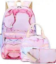 [Bluboon] Teen Girls School Backpack Kids Bookbag Set with Lunch Box Pencil Case Travel Laptop Backpack Casual Daypacks