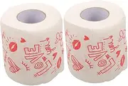HOMOCONO Bathroom Tissue Roll Valentine's Day Decorative Paper Large Soft Tissue 2 Pack